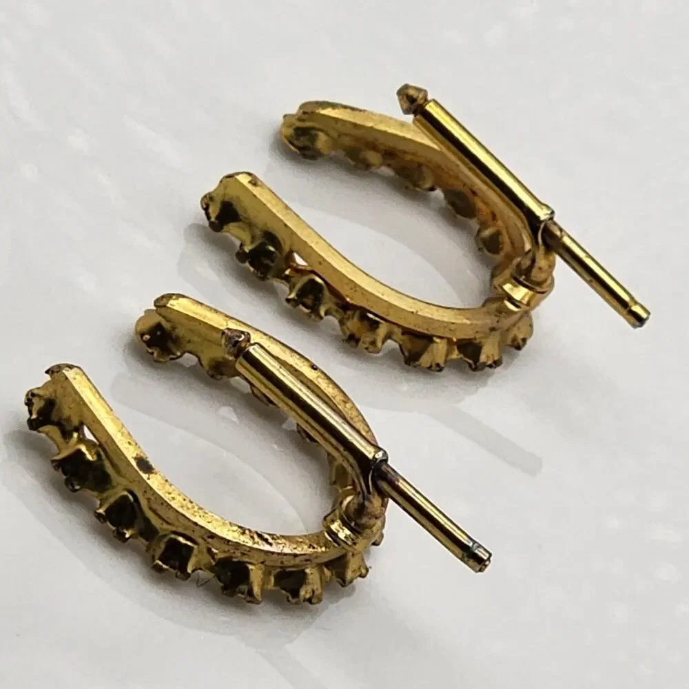 Antique Vintage Gold Horseshoe Cufflink Shirt Studs